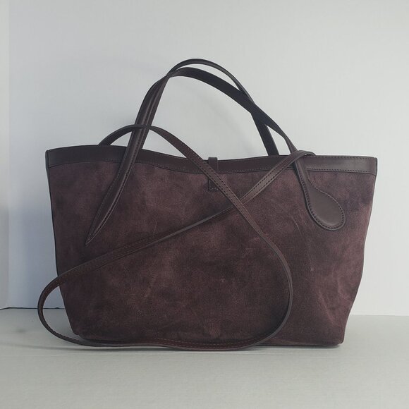New Petite Penne Tote Suede Amarone - MSRP $695 - Picture 2 of 7